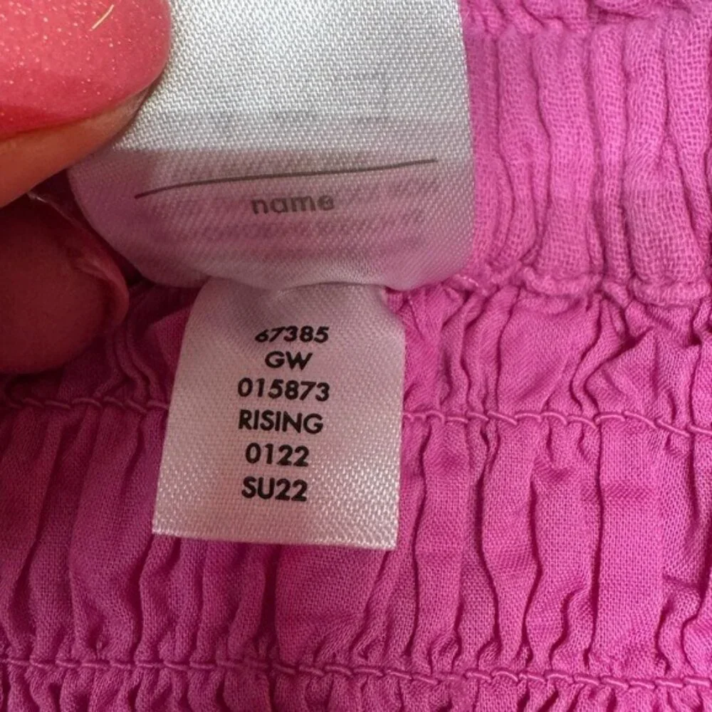 Hannah Anderson Smocked Skirt Cotton Muslin Size 12 Pink Gauze Cotton Fairycore